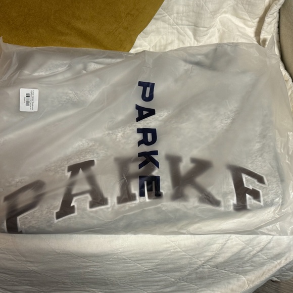 PARKE Texas Varsity Mockneck Classic Grey + Cowboy Brown NWT - Picture 4 of 4